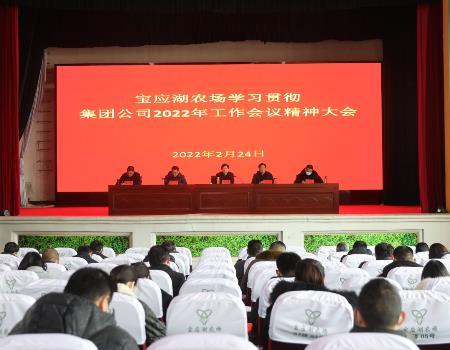 宝应湖农场学习贯彻集团公司2022年工作会议精神大会